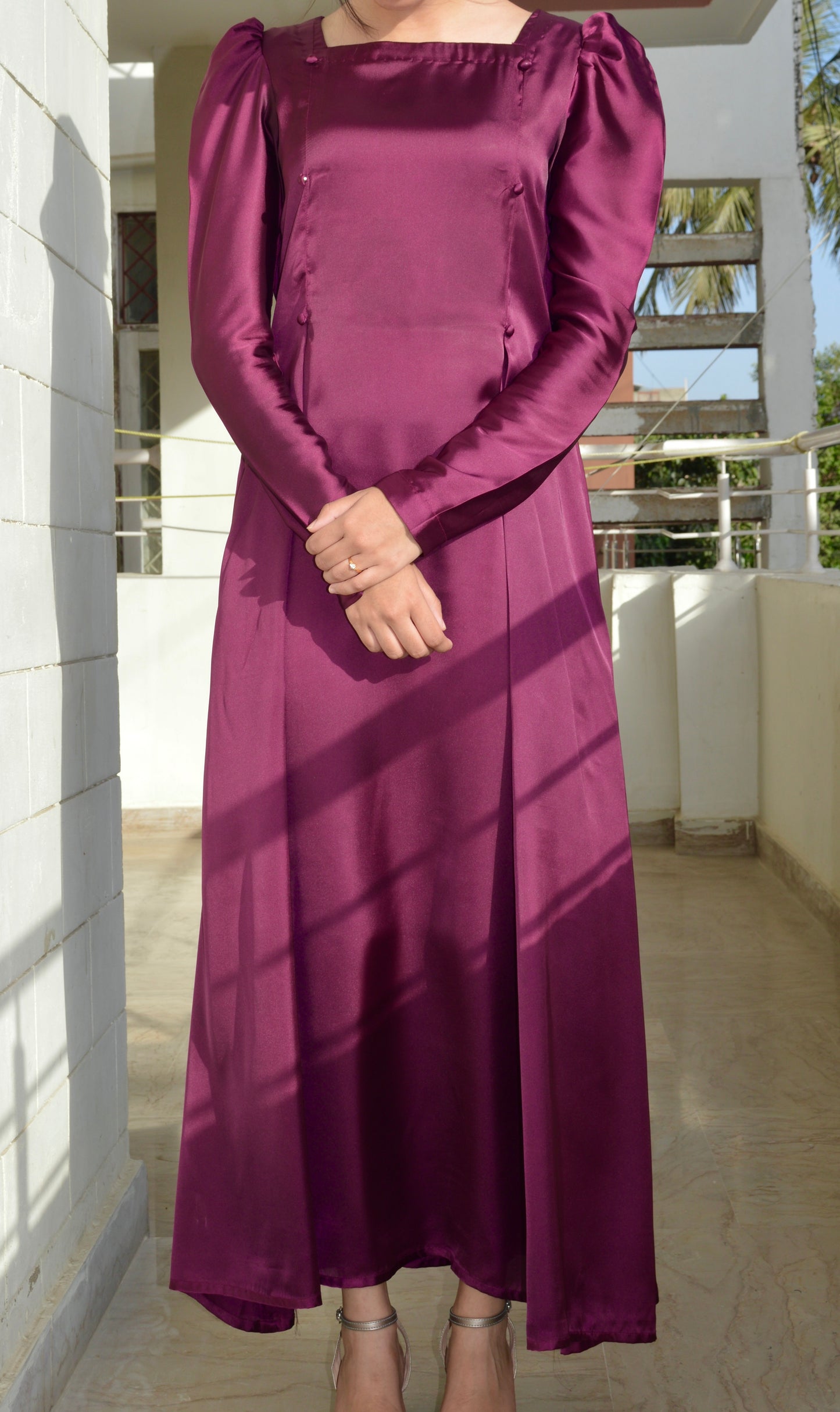 Plum Radiance Maxi Dress